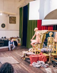 A LITTLE HISTORY OF THE ROYAL ACADEMY, in silver font on bright red cover.