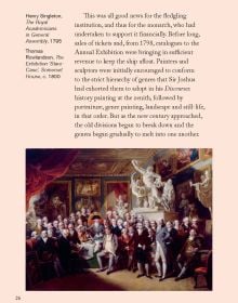 A LITTLE HISTORY OF THE ROYAL ACADEMY, in silver font on bright red cover.