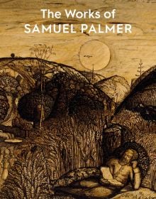 Sepia painting of the valley thick with corn, on cover of 'The Works of Samuel Palmer', by Ashmolean Museum.