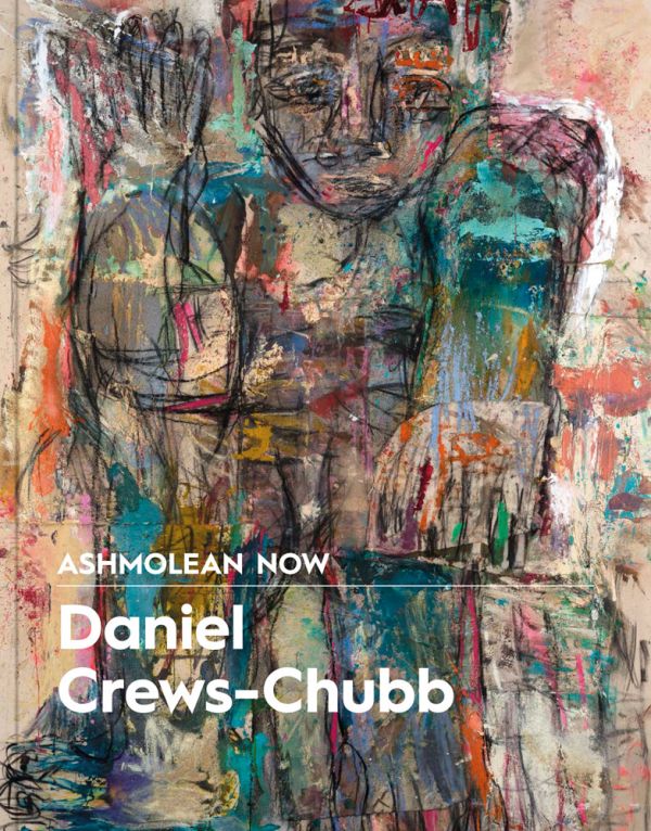 Book cover of Ashmolean NOW: Daniel Crews-Chubb x Flora Yukhnovich, with an abstract painting titled 'Immortal II (turquoise)'. Published by Ashmolean Museum.