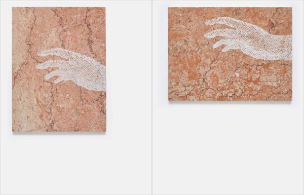 Book cover of Ashmolean NOW: Pio Abad, with a patterned right arm and hand. Published by Ashmolean Museum.