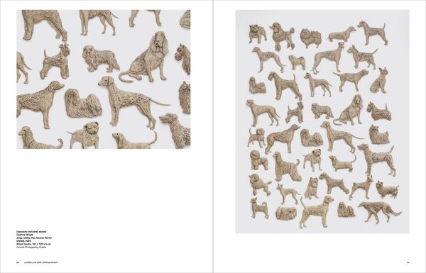 Book cover of Ashmolean NOW 4: Daphne Wright: Deep-Rooted Things: featuring an unfired clay doorless fridge with a vase of flowers on top. Published by Ashmolean Museum.