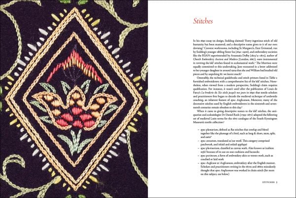 Book cover of May Morris: The Essence and Soul of Beautiful Embroidery; featuring embroidery with floral design. Published by Ashmolean Museum.