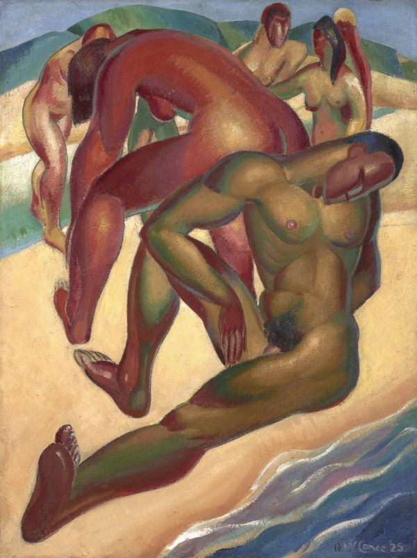 Book cover of True to Life: British Realist Painting in the 1920s and 1930s; featuring a painting of a woman wearing a blue scarf. Published by National Galleries of Scotland.