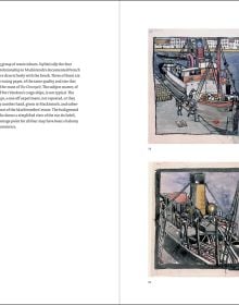 Book cover of Charles Rennie Mackintosh in France; featuring a painting of a bay with boats. Published by National Galleries of Scotland.