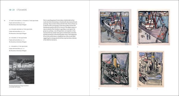 Book cover of Charles Rennie Mackintosh in France; featuring a painting of a bay with boats. Published by National Galleries of Scotland.