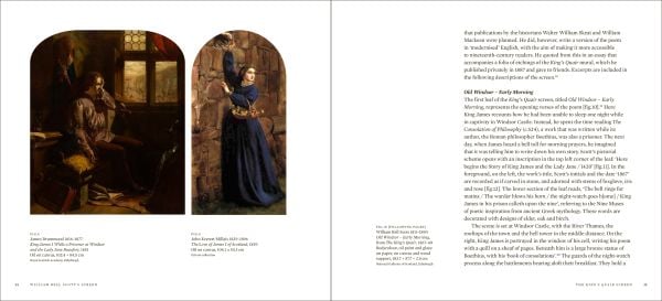 Book cover of William Bell Scott's Screen, A Pre-Raphaelite Romance, with painting of man in red robes; white dove perched on right hand. Published by National Galleries of Scotland.