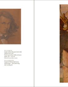 Book cover of William Bell Scott's Screen, A Pre-Raphaelite Romance, with painting of man in red robes; white dove perched on right hand. Published by National Galleries of Scotland.
