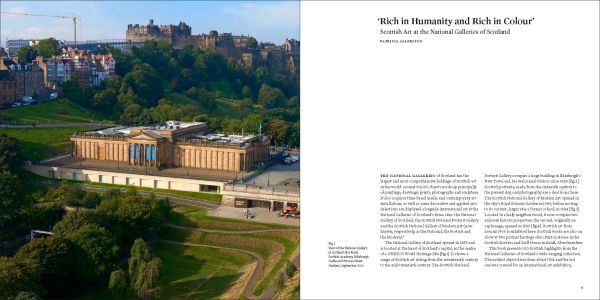 Oil painting 'The Storm' by William Mctaggart, of rough seascape, on cover of 'Scottish Art in 100 Works', by National Galleries of Scotland.