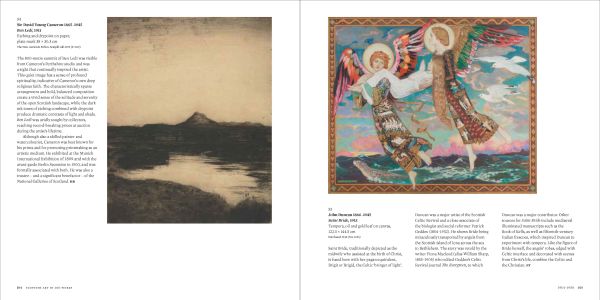 Oil painting 'The Storm' by William Mctaggart, of rough seascape, on cover of 'Scottish Art in 100 Works', by National Galleries of Scotland.