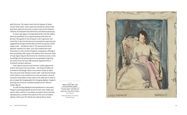 Book cover of Lady Agnew: A Painting by John Singer Sargent, with a painting of Gertrude Agnew sitting in a chair, wearing a white dress. Published by National Galleries of Scotland.