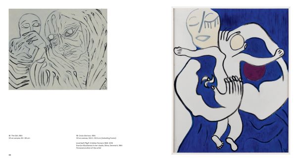 Book cover of Everlyn Nicodemus, with an abstract painting with yellow circle and blue brickwork. Published by National Galleries of Scotland.