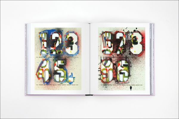 Book cover of Andy Altmann's typo*: A Scrapbook of Typographic Obsession, with letter stencils covered in colourful spray paint. Published by Circa Press.