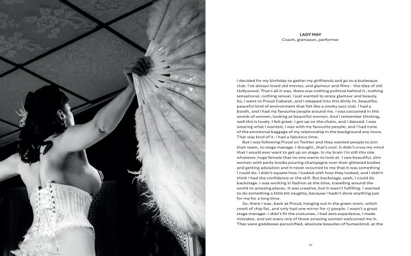 Book cover of London Burlesque, A Family Album, with a dark London backstreet, with an illuminated sign reading 'STAGE DOOR'. Published by Circa Press.