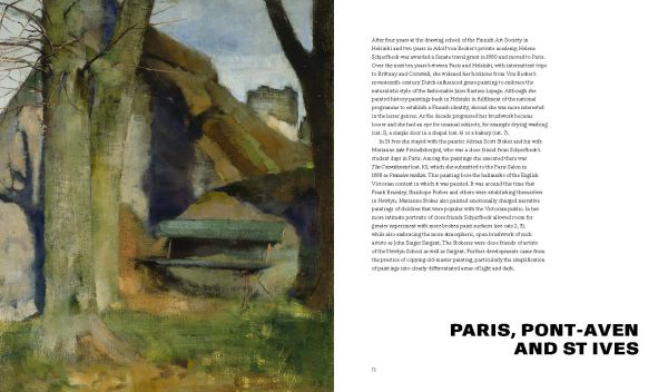 Self-Portrait, Black Background, 1915 by Helene Schjerfbeck, HELENE SCHJERFBECK in orange font to bottom right.