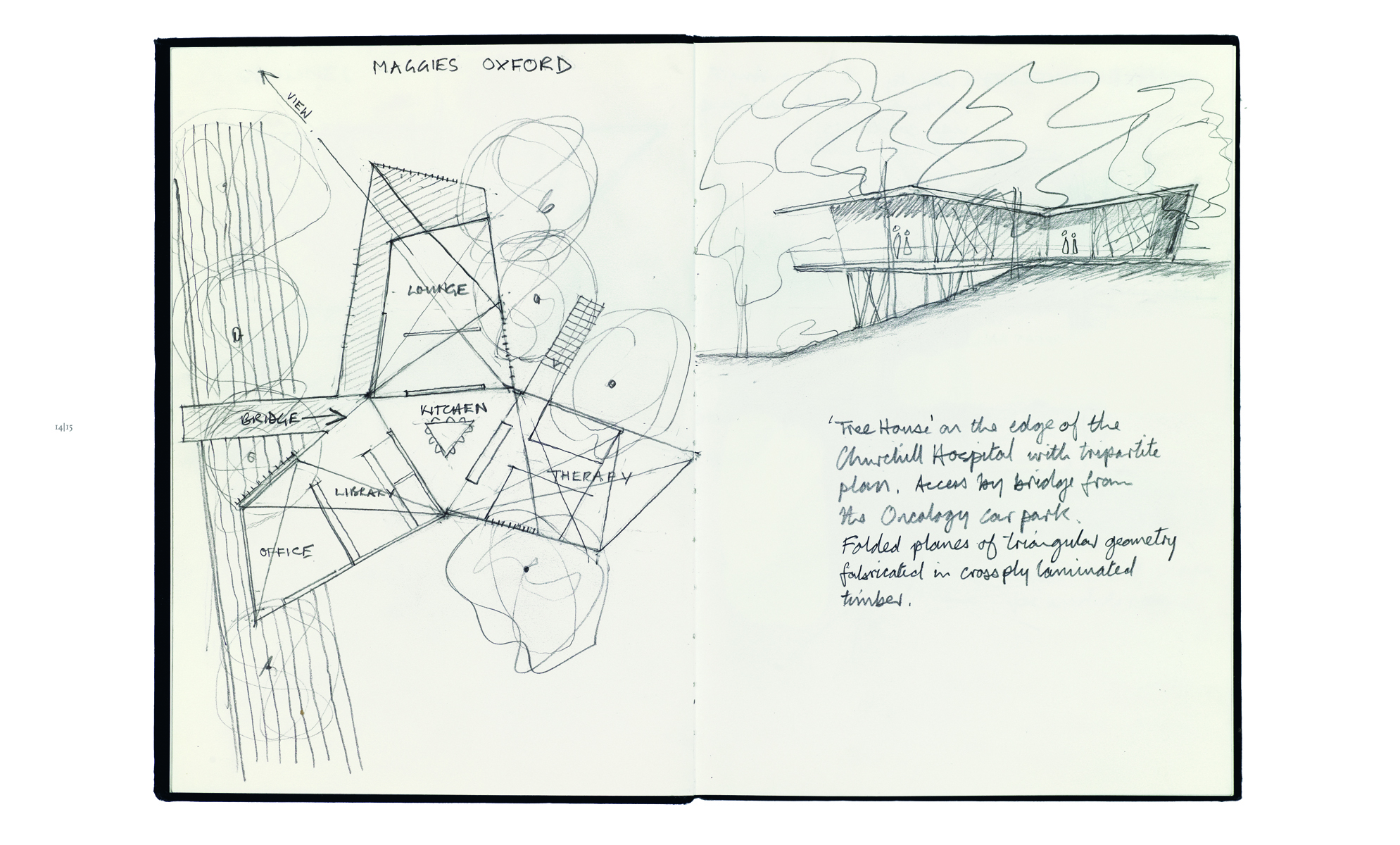 Architectural sketch of New York's One World Trade Center, white cover, Drawing What I See Travel Sketches in black and yellow font to upper right.