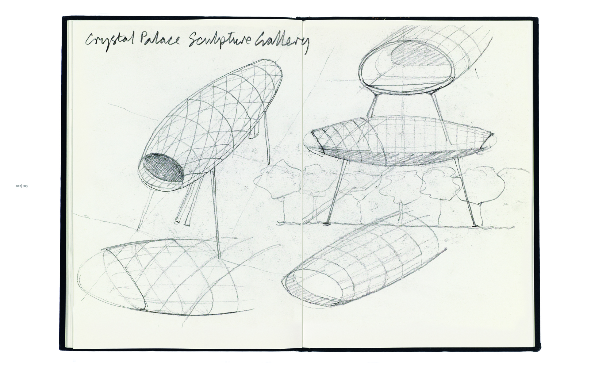 Architectural sketch of New York's One World Trade Center, white cover, Drawing What I See Travel Sketches in black and yellow font to upper right.