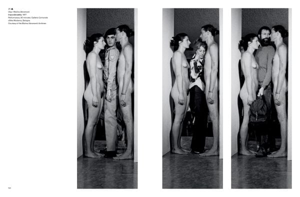 Book cover of art exhibition catalogue of Marina Abramovi?, featuring the Serbian artist in straight-jacket, staring sternly at the viewer. Published by Royal Academy of Arts.