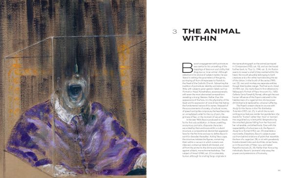 Oil painting, Study for Bullfight No. 1 by Bacon, FRANCIS BACON MAN AND BEAST in white font above.