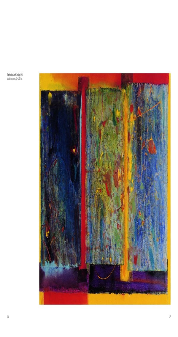 Book cover of Mel Gooding's Frank Bowling, with an abstract painting of blue and pink. Published by Royal Academy of Arts.