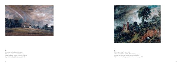 Landscape painting of The Lock by John Constable with Late Constable in white font in lower right corner