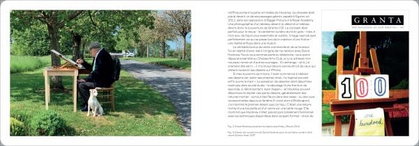 Book cover of David Hockney: L'arrivée du printemps; featuring a landscape painting with tree with white flowers. Published by Royal Academy of Arts.