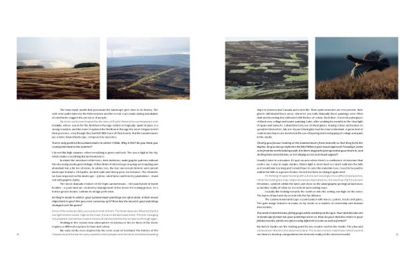 Book cover of Barbara Rae: The Lammermuirs, featuring a painting of brightly coloured landscape under dark sky. Published by Royal Academy of Arts.