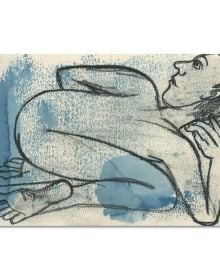 Book cover of Eileen Cooper: Body and Soul, with a pastel sketch of nude female figure. Published by Royal Academy of Arts.