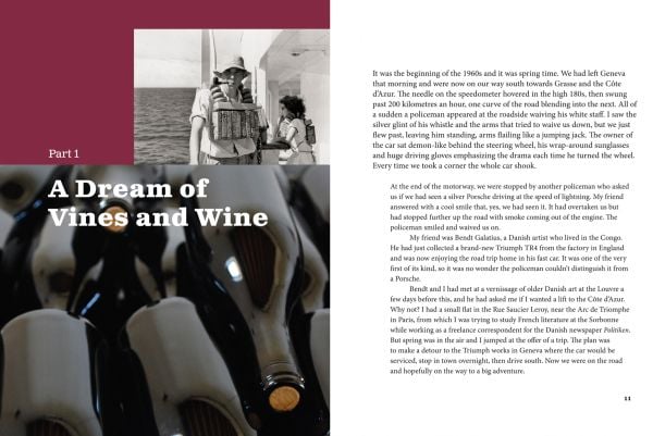 Book cover of Viking in the Vineyard, Stories from a revolutionary winemaker, with Peter Vinding-Diers in blue apron and checked shirt. Published by Academie du Vin Library.