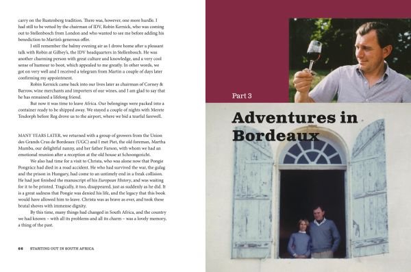 Book cover of Viking in the Vineyard, Stories from a revolutionary winemaker, with Peter Vinding-Diers in blue apron and checked shirt. Published by Academie du Vin Library.