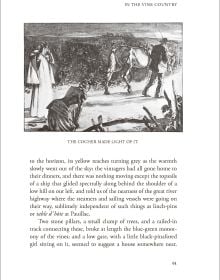 Book cover of In the Vine Country, featuring an impressionist painting titled 'Women Tying the Vine' by Henri-Edmond Cross, 1890. Published by Academie du Vin Library.