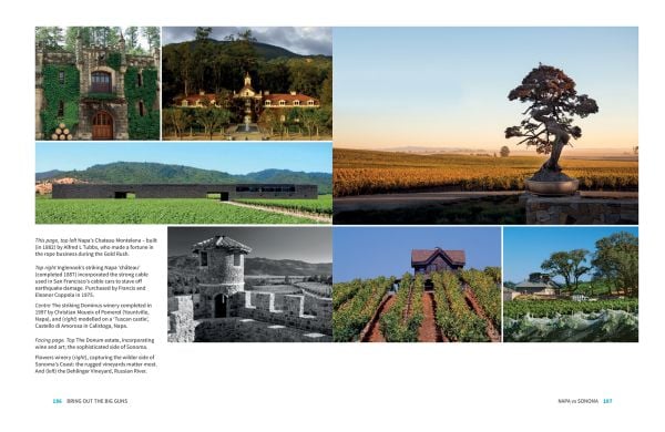 Book cover of On California, From Napa to Nebbiolo… Wine Tales from the Golden State, with a vineyard with mountainous backdrop. Published by Academie du Vin Library.