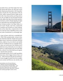 Vineyard with mountainous backdrop, on cover of 'On California, From Napa to Nebbiolo… Wine Tales from the Golden State', by Academie du Vin Library.