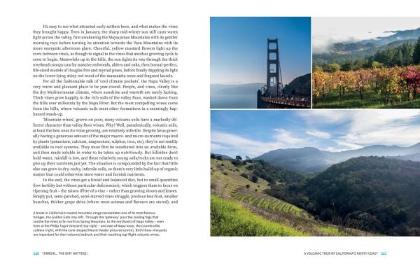 Book cover of On California, From Napa to Nebbiolo… Wine Tales from the Golden State, with a vineyard with mountainous backdrop. Published by Academie du Vin Library.