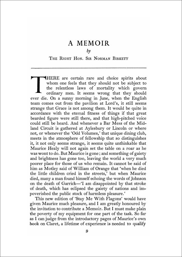 Book cover of Stay Me with Flagons, featuring a painting of wine bottle, two glasses of red wine and a plate of yellow crackers on table. Published by Academie du Vin Library.