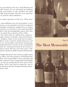 Book cover of The Bordeaux Club, The convivial adventures of 12 friends and the world's finest wine, with bottles of vintage red wine on table, with wine glasses. Published by Academie du Vin Library.