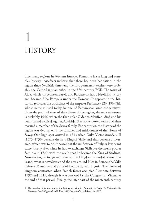 Book cover of David Way's guide, The Wines of Piemonte, with vineyards under a bright blue sky. Published by Academie du Vin.