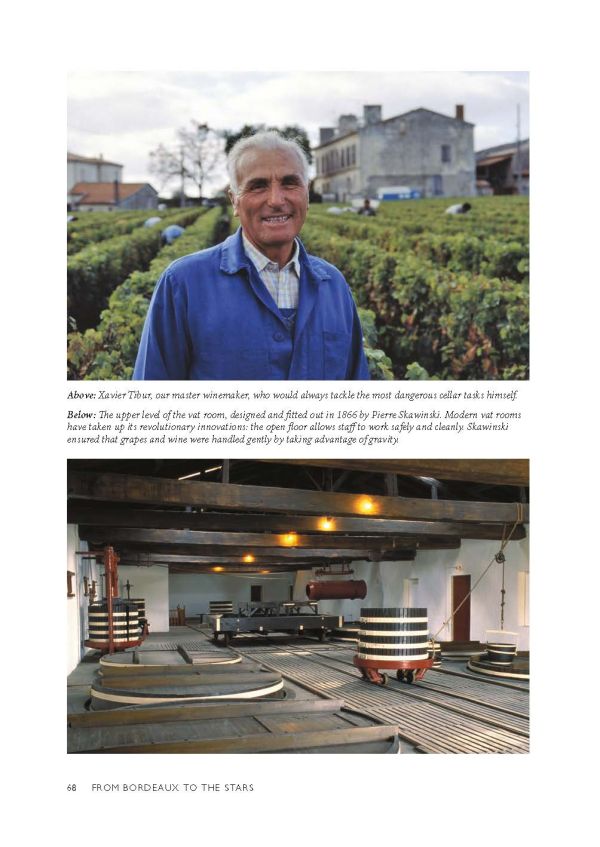 Book cover of From Bordeaux to the Stars, The Reawakening of a Wine Legend, with a bottle of Bordeaux. Published by Academie du Vin Library.