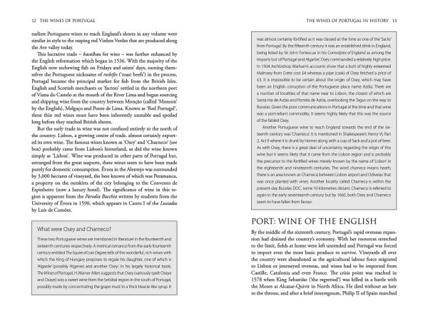 Book cover of Richard Mayson's guide, The Wines of Portugal, with vineyards and mountains behind. Published by Academie du Vin.