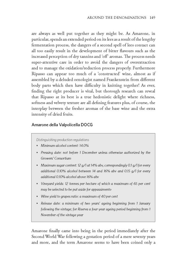 Book cover of Michael Garner's Amarone and the Fine Wines of Verona, featuring mountainous Italian vineyards with a winery in the distance. Published by Academie du Vin Library.