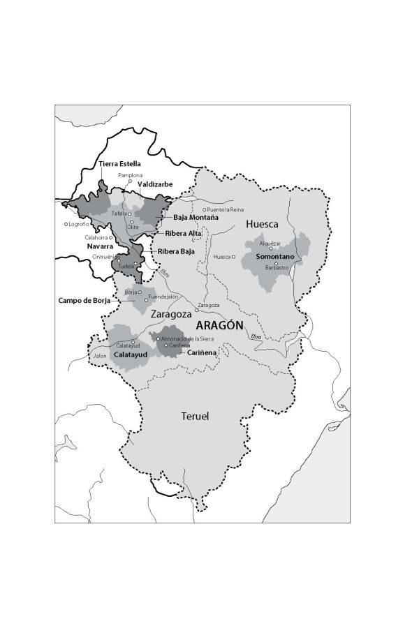 Book cover of Sarah Jane Evans's guide, The Wines of Northern Spain, with vineyards and mountains behind. Published by Academie du Vin.