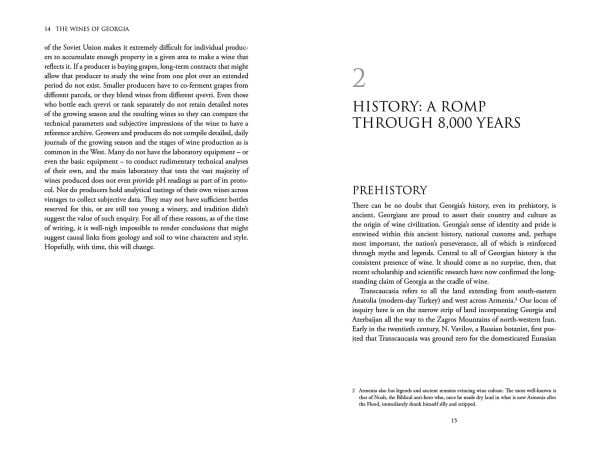 Book cover Lisa Granik's guide, The Wines of Georgia, with clay vessels underground in the cellar at the Nekresi Monastery in Kakheti, Eastern Georgia. Published by Academie du Vin Library.