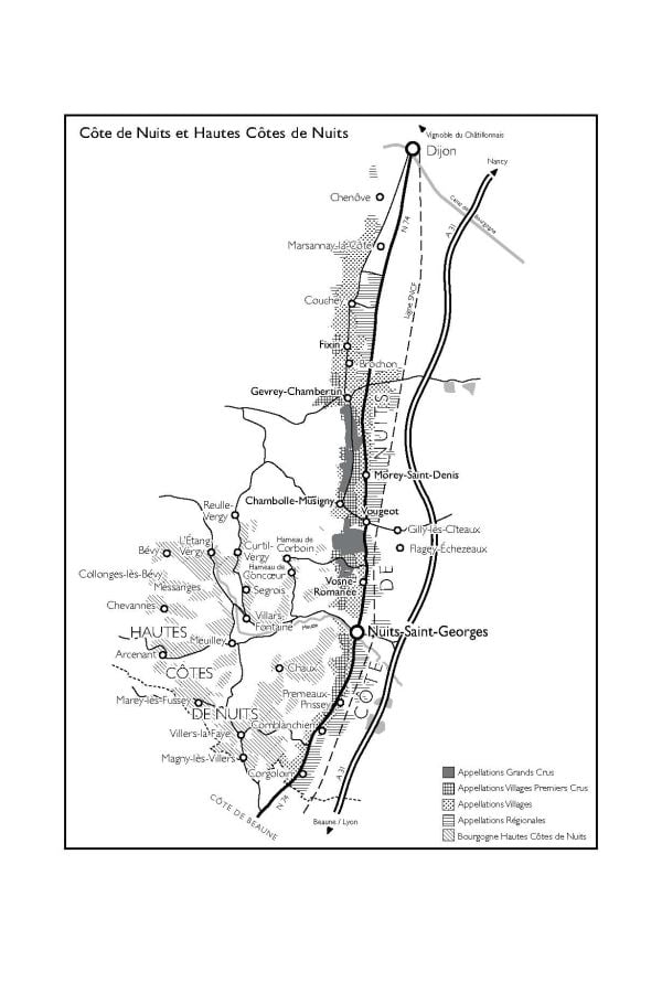 Chateau de Corton Andre, with vineyards below.