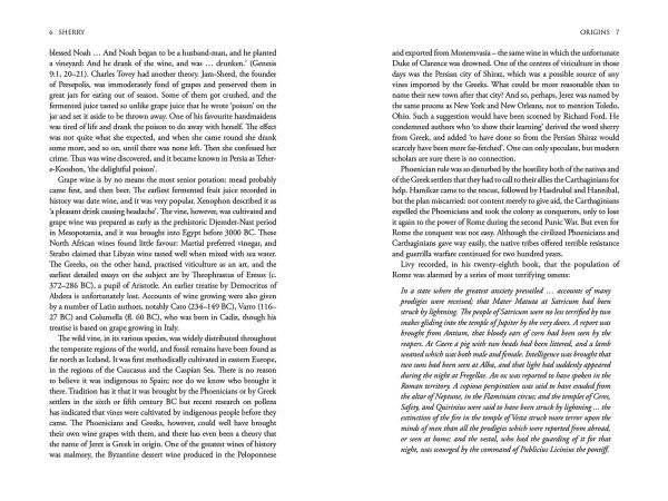 Book cover of Julian Jeffs guide, Sherry, with vine canopy in Jerez de la Frontera, Spain. Published by Academie du Vin Library.