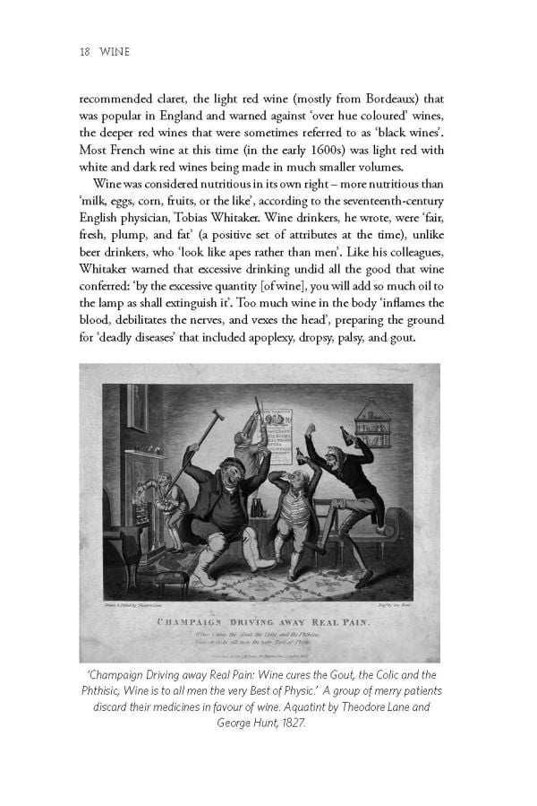 Book cover of Rod Phillips's Wine, A Social and Cultural History of the Drink that Changed our Lives, featuring a 16th century painting titled 'The Wine of St. Martin’s Day'. Published by Academie du Vin Library.