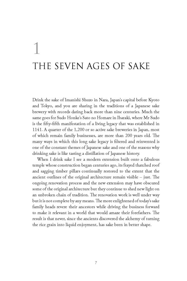 Book cover of Anthony Rose's guide, Sake and the Wines of Japan, with a collection of ceramic vessels. Published by Academie du Vin Library.