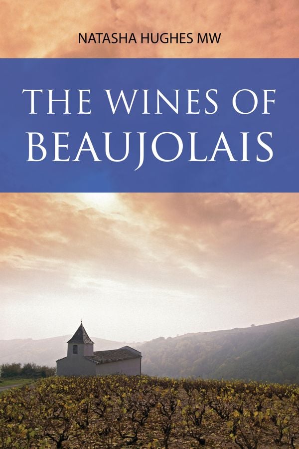 Book cover of The Wines of Beaujolais; featuring a vineyard. Published by Academie Du Vin.