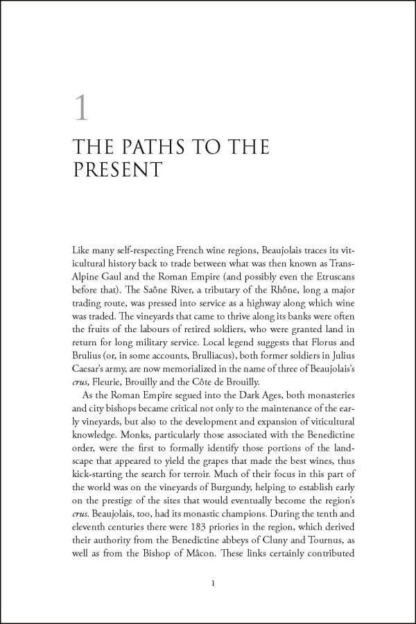 Book cover of The Wines of Beaujolais; featuring a vineyard. Published by Academie Du Vin.