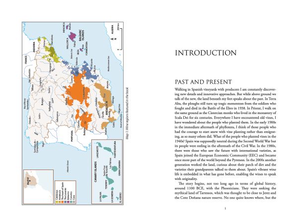 Book cover of Sarah Jane Evans's guide, The Wines of Central and Southern Spain, with rolling golden hills and a vineyard. Published by Academie du Vin Library.