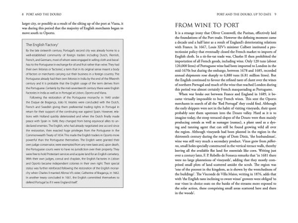 Book cover of Richard Mayson's study, Port and the Douro, with a Rabelo boat with barrels of Porto wine aboard. Published by Academie du Vin Library.